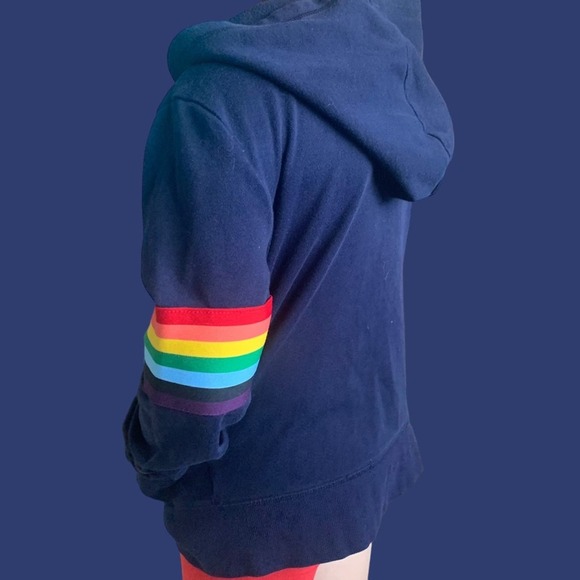 Gap Vintage Hooded Zipper Worldwide Rainbow Unisex XL 12 Reg - Picture 11 of 14